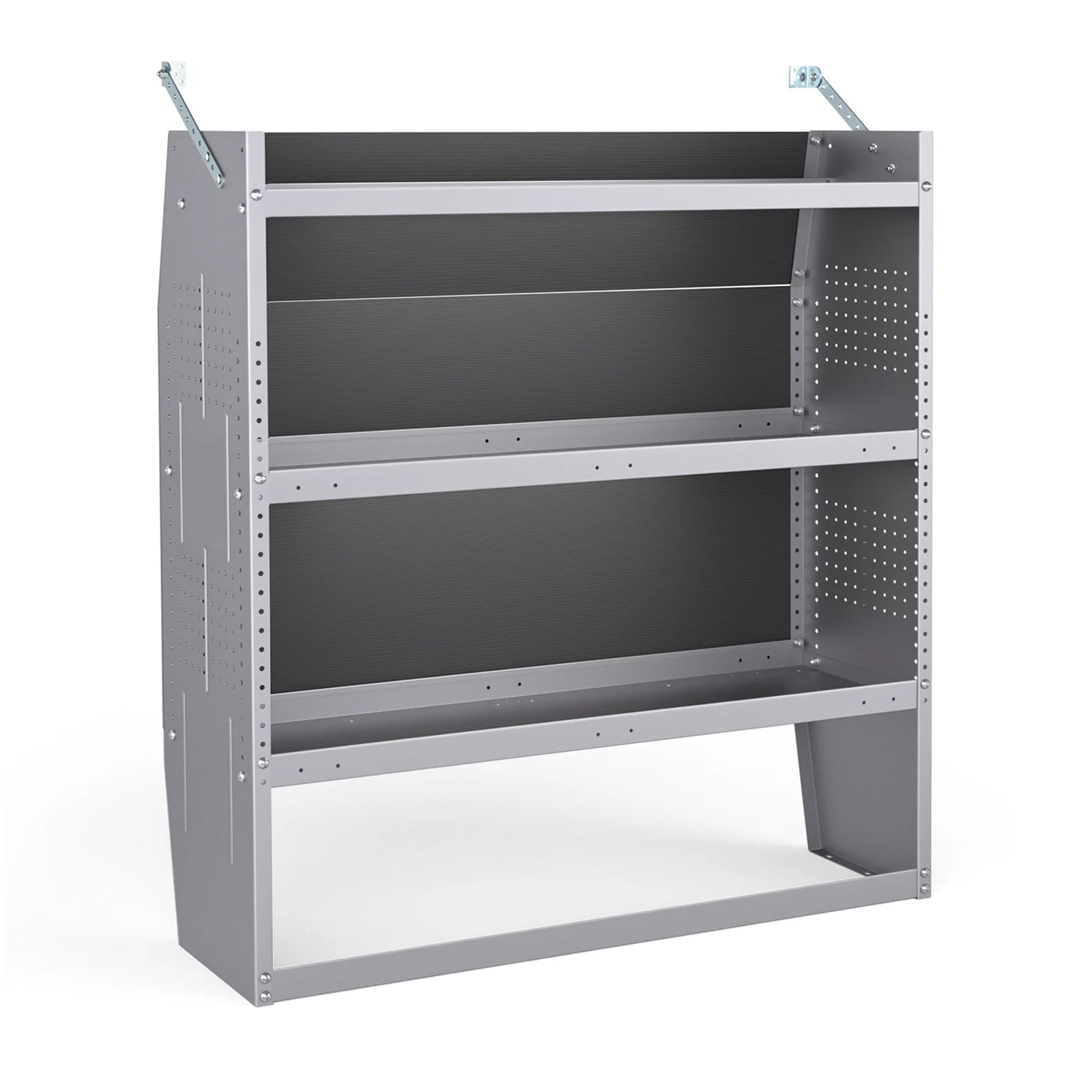 KRL Products SV-4246 Steel Low/ Mid/ High Roof Van Shelving – Custom Storage Solution for Transit, GMC/Chevy Express, NV, Promaster, Sprinter and Metris