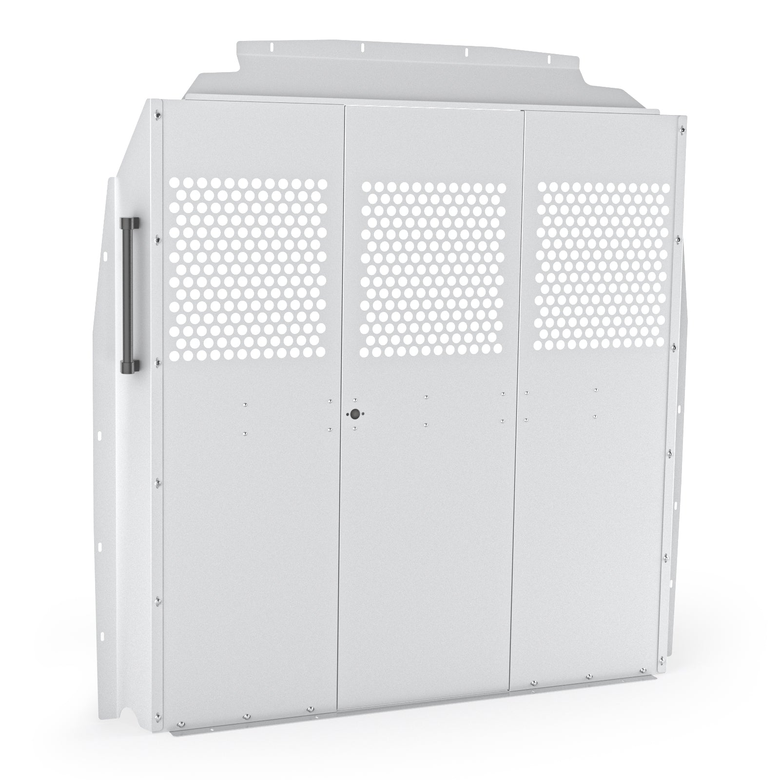 KRL Products Model:PT-TR-MR Cargo Van Medium Roof Safety Partition : Heavy-Duty Protective Bulkhead Compatible with Transit Full Size Vans